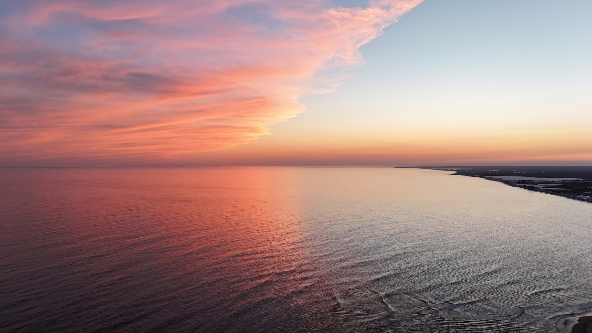 Coastal aerial real estate drone photography